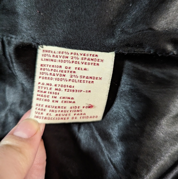 Black Double Breasted Button Up Winter Pea Coat - Picture 5 of 7